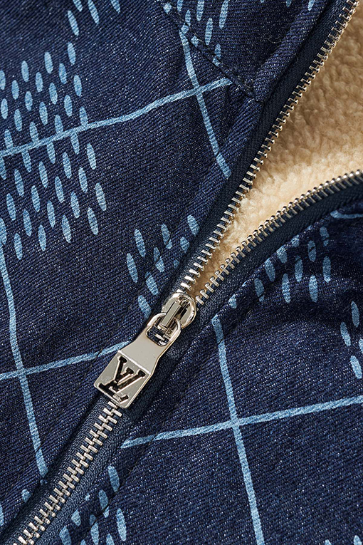 ルイヴィトンスーパーコピー 24 FW 新しいテールライトデニム羊毛コート