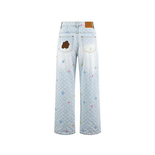 ルイヴィトン 24SS Tyler コラボレーション刺繍ジーンズ