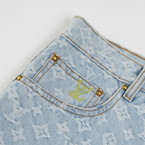 ルイヴィトン 24SS Tyler コラボレーション刺繍ジーンズ