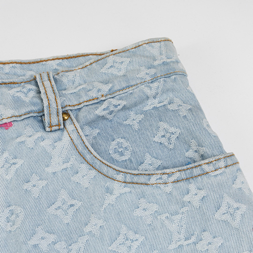 ルイヴィトン 24SS Tyler コラボレーション刺繍ジーンズ