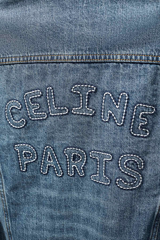 セリーヌ 新しい刺繍デニムジャケット