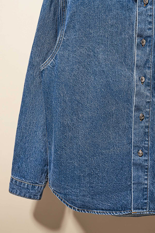 ディオールコピー 胸ポケットにChristian Dior Couture刺繍デニム