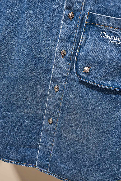 ディオールコピー 胸ポケットにChristian Dior Couture刺繍デニム