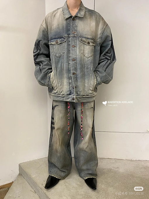 バレンシアガスーパーコピー 新しいY 2 Kショーデニムジャケット