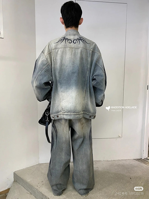 バレンシアガスーパーコピー 新しいY 2 Kショーデニムジャケット