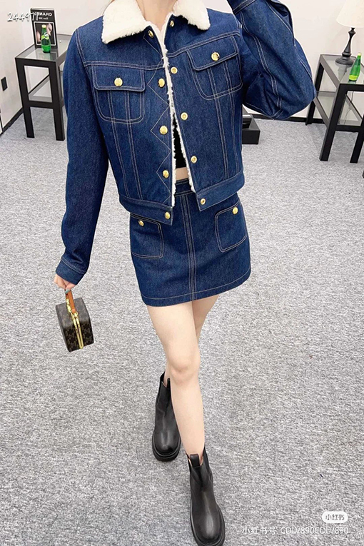 セリーヌ カシミヤデニムジャケット