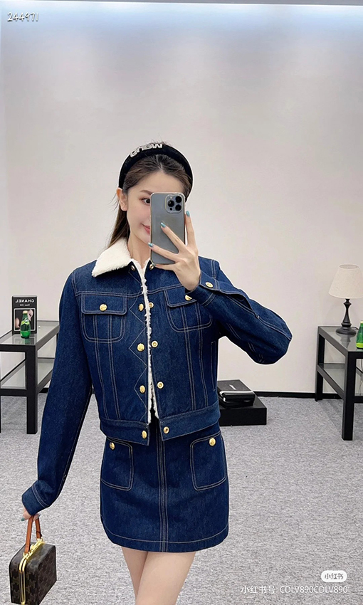 セリーヌ カシミヤデニムジャケット