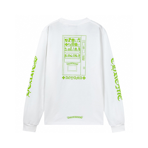 クロムハーツスーパーコピー クルーネックウォッシュプリント長袖Tシャツ