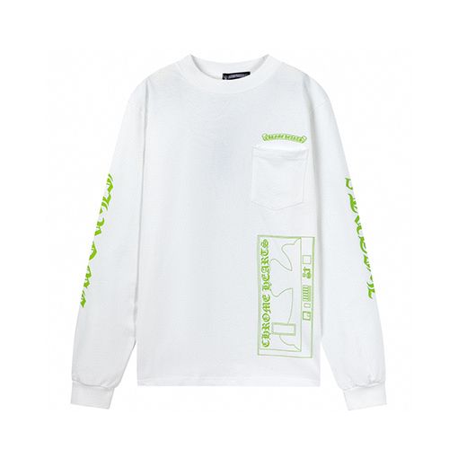 クロムハーツスーパーコピー クルーネックウォッシュプリント長袖Tシャツ