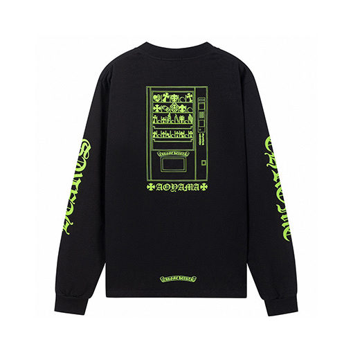 クロムハーツスーパーコピー クルーネックウォッシュプリント長袖Tシャツ