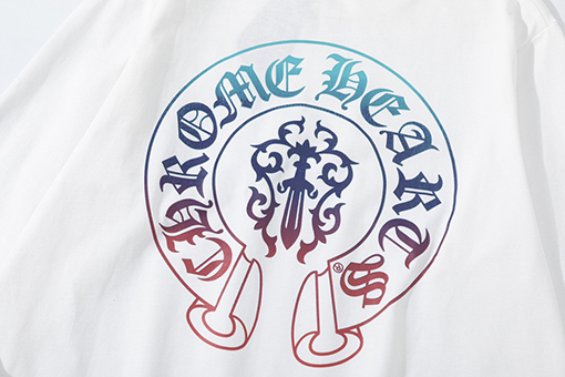 クロムハーツコピー ファッションクルーネックプリント長袖Tシャツ