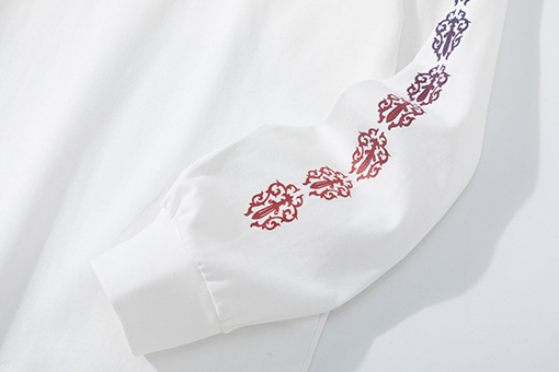 クロムハーツコピー ファッションクルーネックプリント長袖Tシャツ