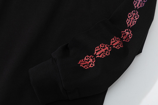 クロムハーツコピー ファッションクルーネックプリント長袖Tシャツ