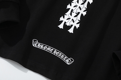 クロムハーツ秋冬のラウンドネックプリント長袖Tシャツ