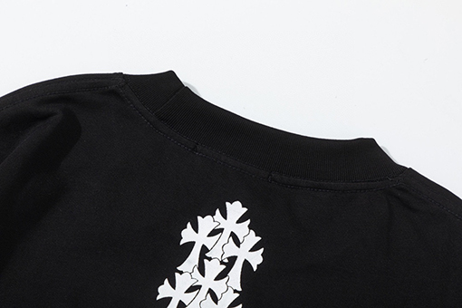クロムハーツ秋冬のラウンドネックプリント長袖Tシャツ
