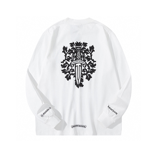 クロムハーツクルーネックプリント長袖Tシャツ