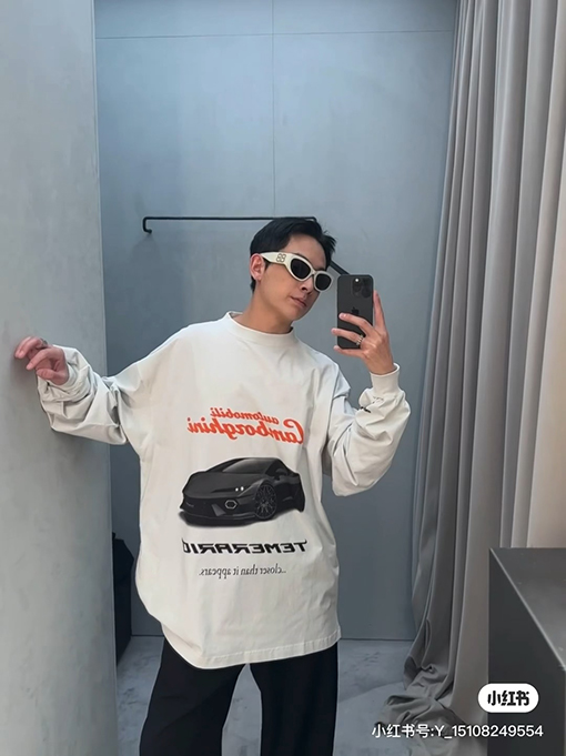 バレンシアガ ランボルギーニコラボ長袖Tシャツ