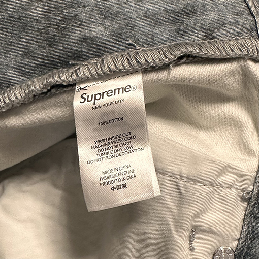 シュプリーム FW 24コラボレーションHJR TROMPE L'OEIL LOOSE FIT JEANヴィンテージ3 Dプリントジーンズ