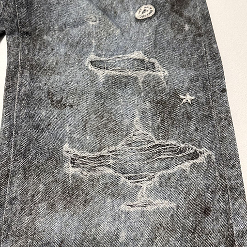 シュプリーム FW 24コラボレーションHJR TROMPE L'OEIL LOOSE FIT JEANヴィンテージ3 Dプリントジーンズ