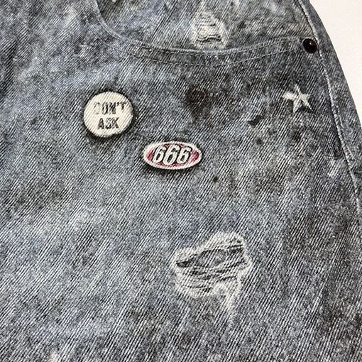 シュプリーム FW 24コラボレーションHJR TROMPE L'OEIL LOOSE FIT JEANヴィンテージ3 Dプリントジーンズ