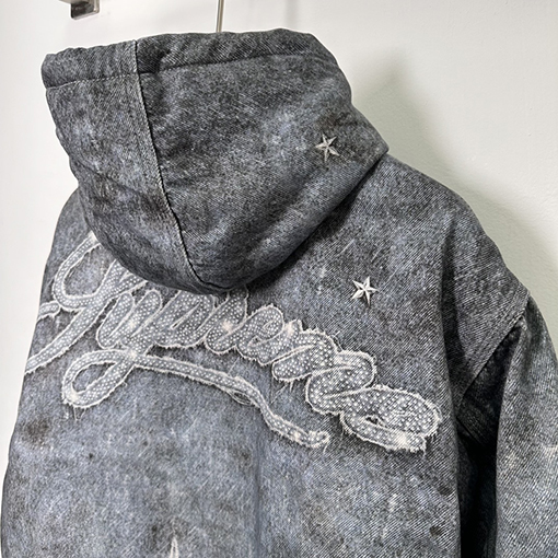 SUPREME FW24コラボレーションHJR TROMPE L'OEIL HOODED WORK JACKET古着3Dデジタルプリントコットンジャケット