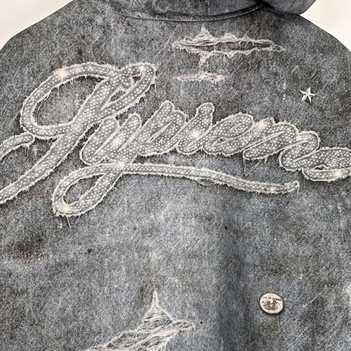 SUPREME FW24コラボレーションHJR TROMPE L'OEIL HOODED WORK JACKET古着3Dデジタルプリントコットンジャケット