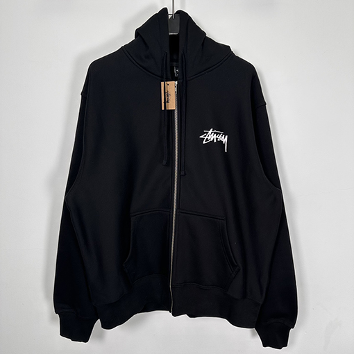ステューシーコピー SCORPION ZIP HOODIEスコーピオンプリントジッパーフリースパーカー
