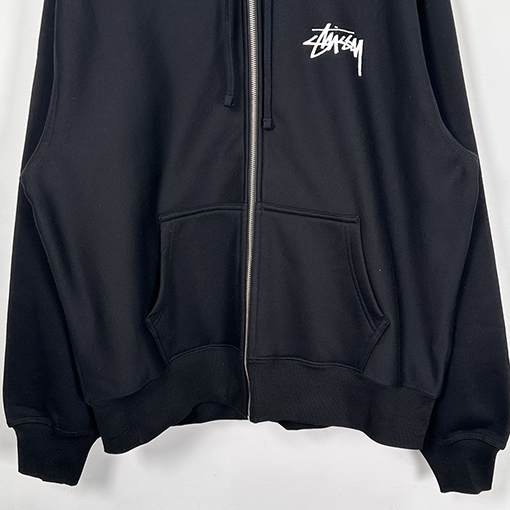 ステューシーコピー SCORPION ZIP HOODIEスコーピオンプリントジッパーフリースパーカー