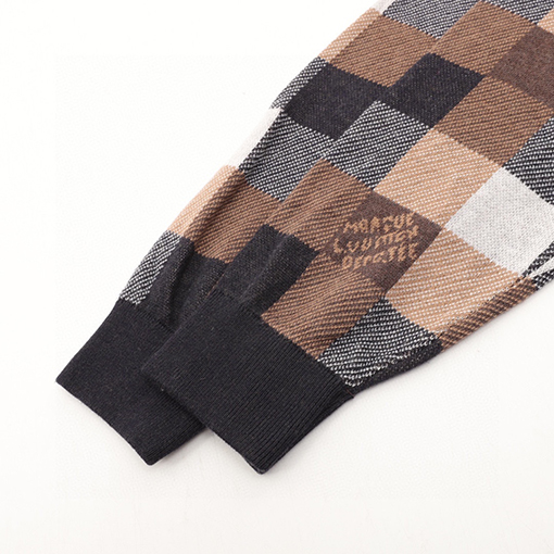 ルイヴィトンスーパーコピー チェック柄ジャカードニットパーカー