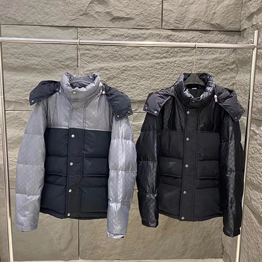 グッチ 新しいダブルGジャカードカラーダウンジャケット