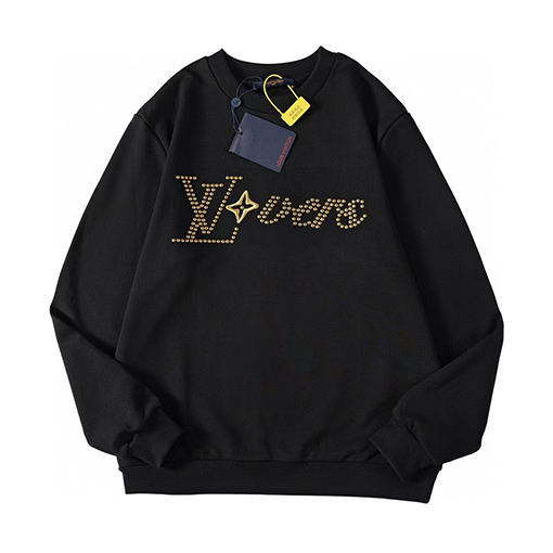  ルイヴィトン コットンシグネチャークルーネック スウェット長袖 Tシャツ 1AFVAO