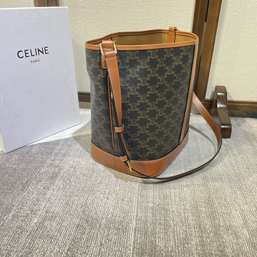 セリーヌ CELINE FOLCO クラシックなモノグラムバケツバッグ