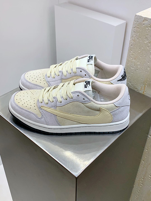 ナイキTravis Scott x Air Jordan AJ1 Low OG SP TSコラボバーブローカットスニーカー