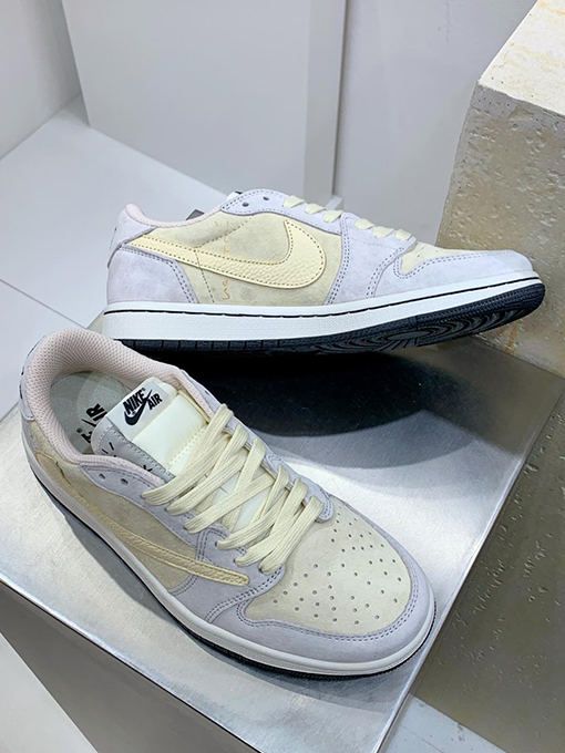ナイキTravis Scott x Air Jordan AJ1 Low OG SP TSコラボバーブローカットスニーカー