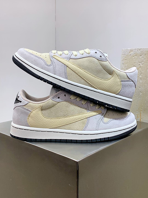 ナイキTravis Scott x Air Jordan AJ1 Low OG SP TSコラボバーブローカットスニーカー