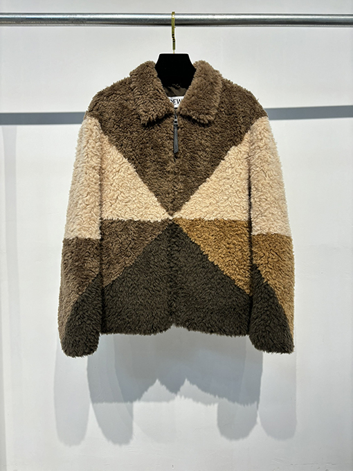 ロエベLOEWEスーパーコピーウールジャケットパッチワーク ジャケット