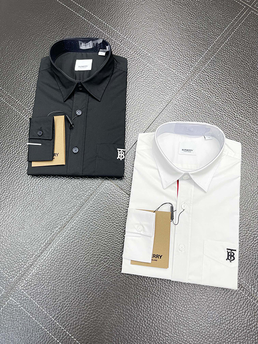 バーバリーBURBERRY シャツホワイトTB刺繍ロゴ