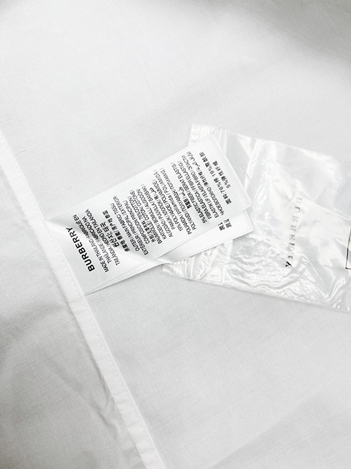 バーバリーBURBERRY シャツホワイトTB刺繍ロゴ