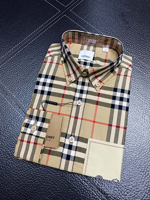 バーバリー チェック シャツ 胸元BURBERRYプリント ポイント