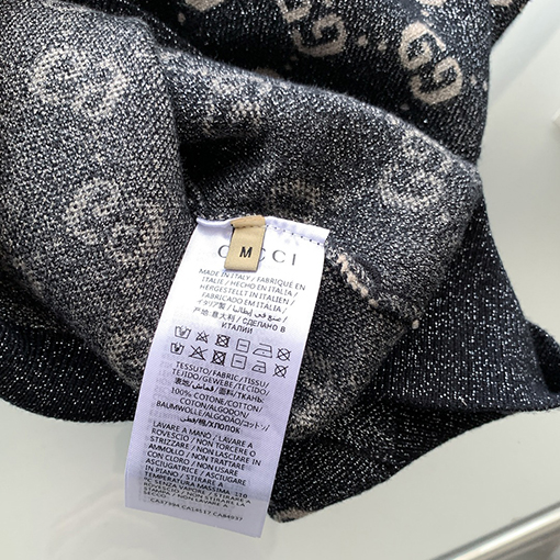 グッチ 銀糸両面ジャカードセーター