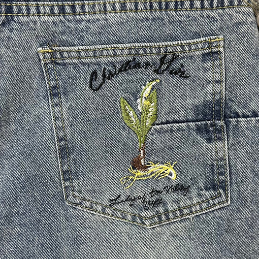 ディオール Dior刺繍文字スキニージーンズ