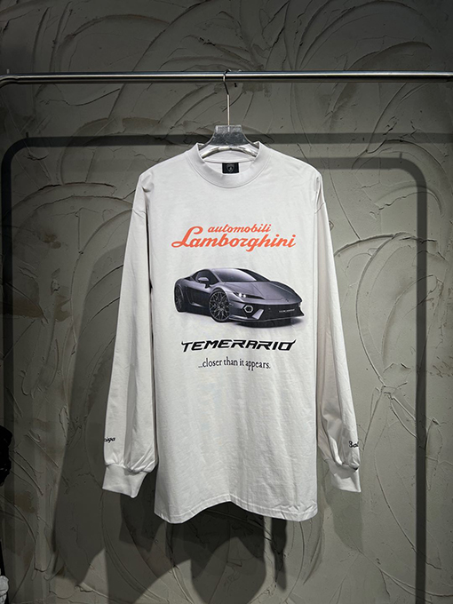 バレンシアガ BLCG Fall25パリXランボルギーニコラボレーションシリーズカー長袖シャツ
