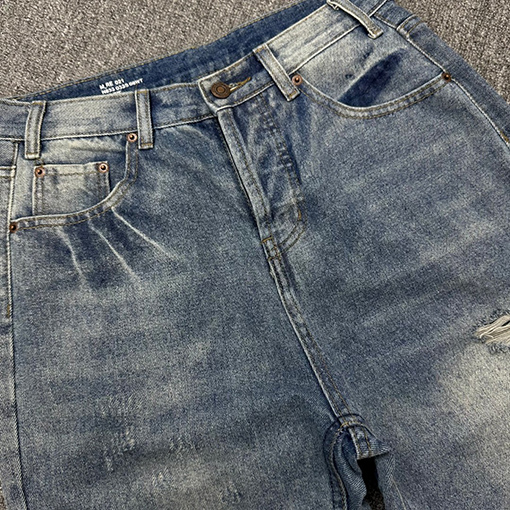 セリーヌコピー ヴィンテージ古びたcleanfitナイフカットジーンズ