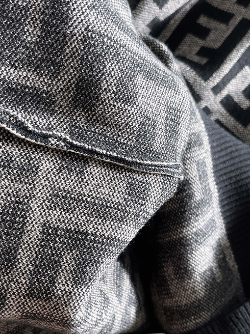 フェンディ ニット刺繍文字ファッションクルーネックプルオーバーセーター