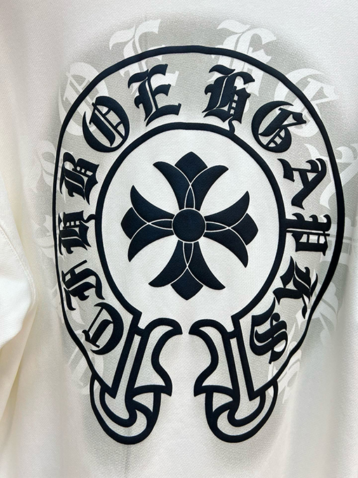 クロムハーツスーパーコピーレザーカード刺繍文字コットン長袖Tシャツ