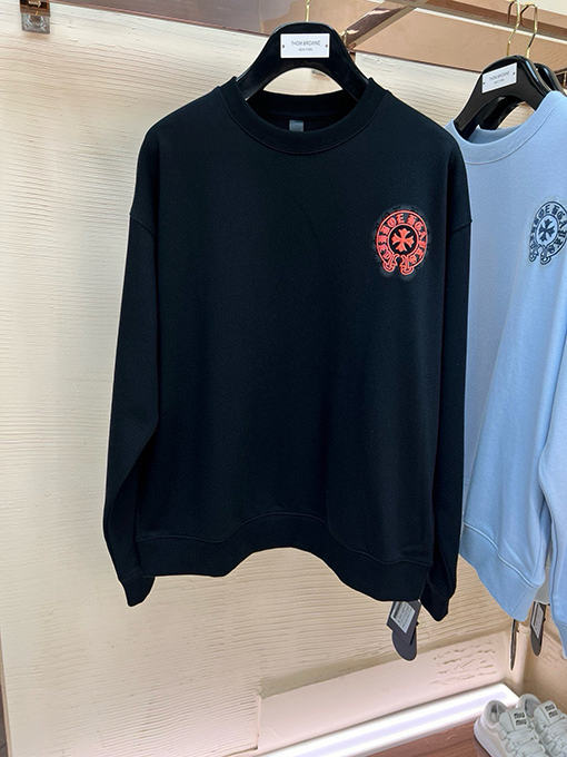 クロムハーツスーパーコピーレザーカード刺繍文字コットン長袖Tシャツ
