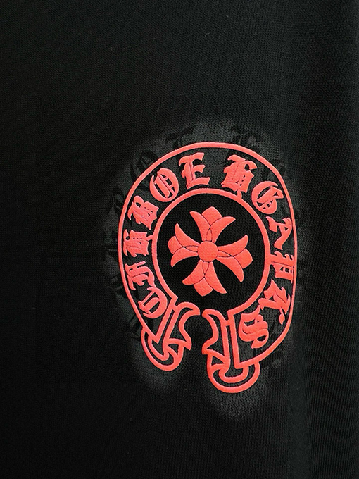 クロムハーツスーパーコピーレザーカード刺繍文字コットン長袖Tシャツ