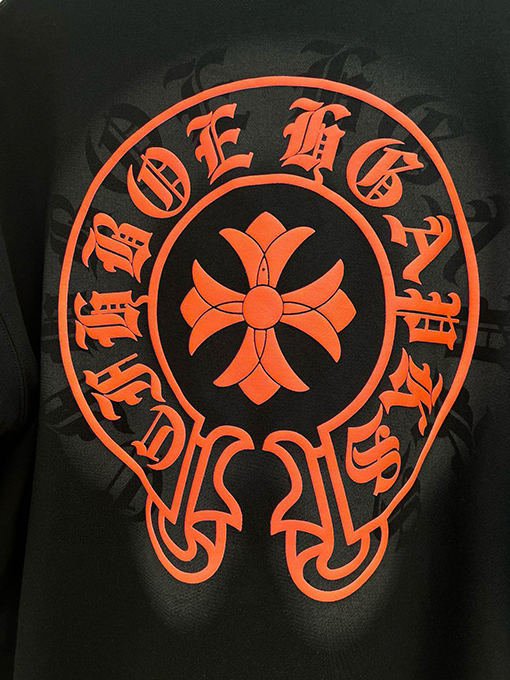 クロムハーツスーパーコピーレザーカード刺繍文字コットン長袖Tシャツ