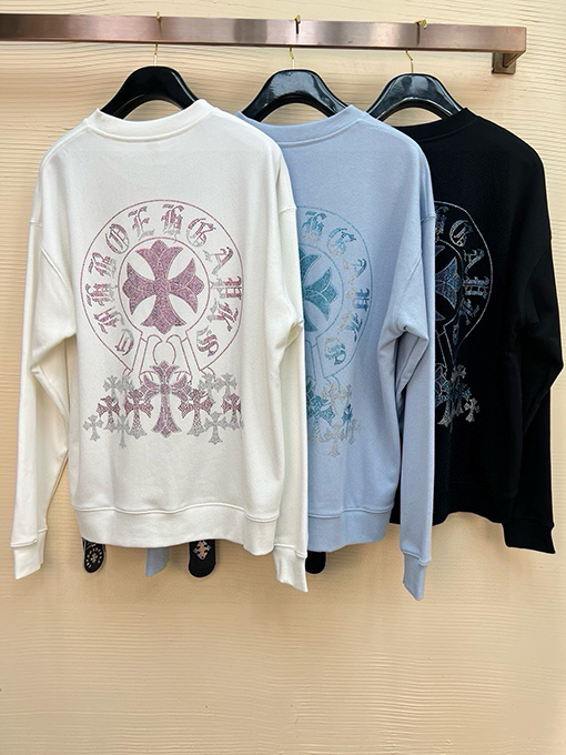 クロムハーツ 刺繍されたアルファベットのコットンパーカー