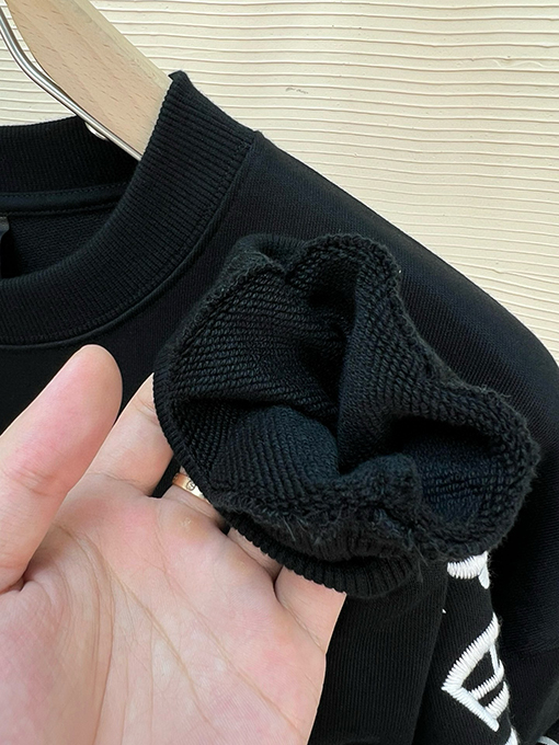 クロムハーツ レザーの刺繍されたアルファベットのコットンパーカー